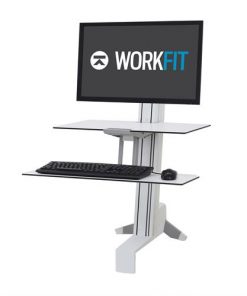Ergotron WorkFit-S Single HD Workstation with Worksurface white