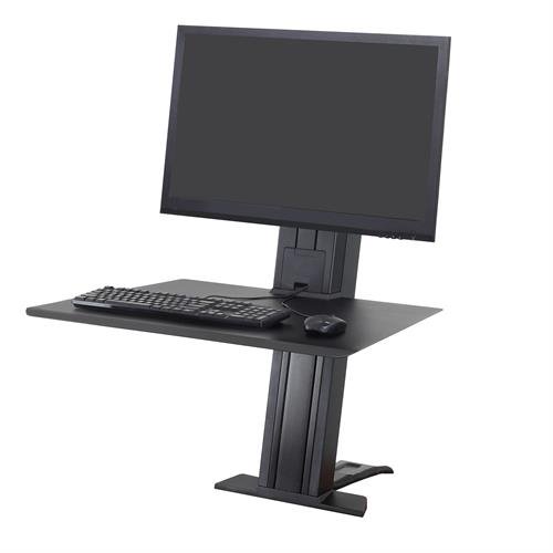 Ergotron WorkFit-SR 1 Monitor Standing Desk Workstation black