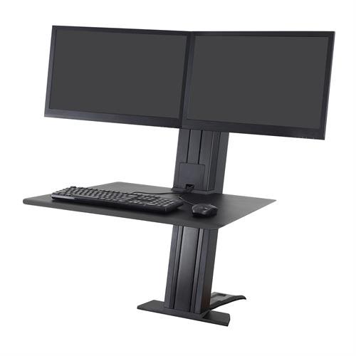 Ergotron WorkFit-SR Dual Monitor, Standing Desk Workstation black