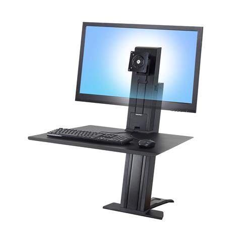 Ergotron WorkFit-SR Hvy Monitor Sit-Stand Desktop Workstation black